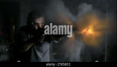Man Firing Powerful Shotgun, High-Speed 800fps Slow-Motion Capture ...