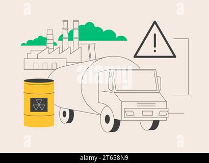 Transport of dangerous goods abstract concept vector illustration. Stock Vector