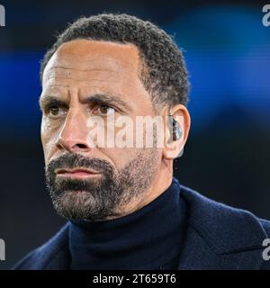 Manchester, UK. 7th November, 2023. Rio Ferdinand, during the UEFA Champions League, Match Day Four Group G match at the The City of Manchester Stadium/Etihad Stadium, Manchester, England. (Credit Image: ©Cody Froggatt/Alamy Live News) Stock Photo