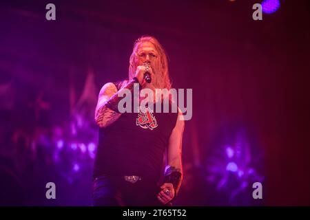 TOLUCA, MEXICO - NOVEMBER 3: Johan Hegg of Amon Amarth performs, during ...