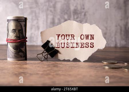 business still life. mind your own business. Stock Photo