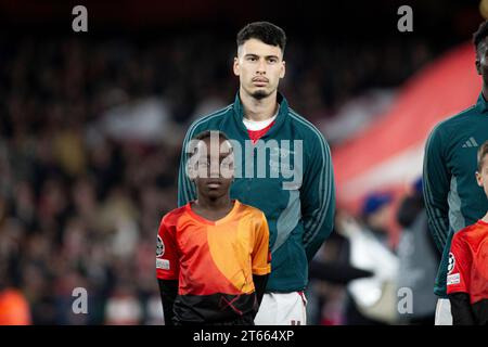 London, UK. 08th Nov, 2023. London, England, Nov 8th 2023: Martinelli of Arsenal before the Champions League game between Arsenal and Seville at the Emirates Stadium in London, England. (Danilo Fernandes/SPP /Ag LOF) Credit: SPP Sport Press Photo. /Alamy Live News Stock Photo