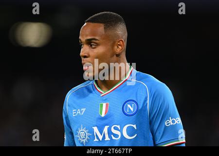 Naples, Italy. 08th Nov, 2023. Natan of SSC Napoli looks onduring the Uefa Champions League match between SSC Napoli and Union Berlin at Stadio Diego Armando Maradona Naples Italy on 08 November 2023. Credit: Nicola Ianuale/Alamy Live News Stock Photo