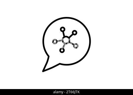 chat bubbles icon. icon related to device, artificial intelligence. line icon style. simple vector design editable Stock Vector