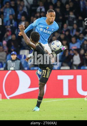 Naples, Campania, Italy. 8th Nov, 2023. Naples 08/11/2023, during the Champions League group football match 2023/24, between the teams of SSC Napoli vs Union Berlino at the Diego Armando Maradona stadium.In picture: Natan of SSC Napoli (Credit Image: © Fabio Sasso/ZUMA Press Wire) EDITORIAL USAGE ONLY! Not for Commercial USAGE! Stock Photo