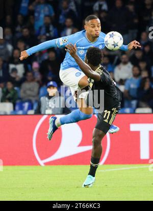 Naples, Campania, Italy. 8th Nov, 2023. Naples 08/11/2023, during the Champions League group football match 2023/24, between the teams of SSC Napoli vs Union Berlino at the Diego Armando Maradona stadium.In picture: Natan of SSC Napoli (Credit Image: © Fabio Sasso/ZUMA Press Wire) EDITORIAL USAGE ONLY! Not for Commercial USAGE! Stock Photo