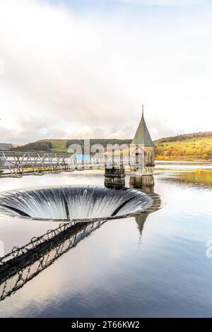 Brecon Beacons Pontsticill Reservoir in Merthyr Tydfil Wales with rainbow in the distance Stock Photo