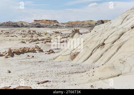 The Bizarre Formations of Bisti Badlands, New Mexico Stock Photo