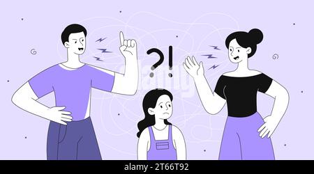 Angry parent quarrel vector concept Stock Vector