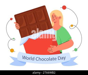 World chocolate day concept Stock Vector
