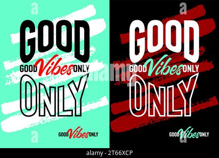 Premium Vector  Good vibes only motivational slogan in retro 70s style  with flowers template for tshirt