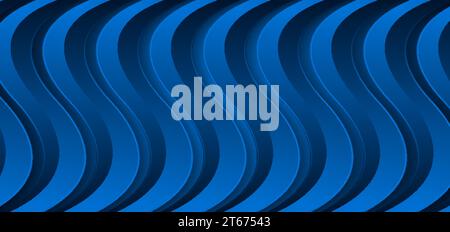 Blue corporate material waves abstract modern background. Vector design Stock Vector