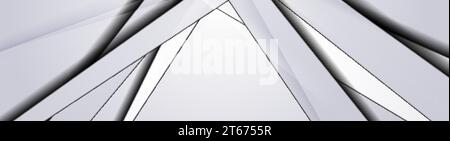 Light blue grey glossy stripes abstract vector background Stock Vector