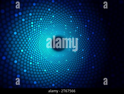 Dark blue shiny sparkling abstract round background. Vector design Stock Vector