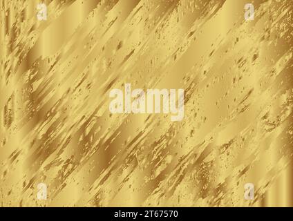 Abstract golden grunge stone wall texture background. Vector illustration Stock Vector
