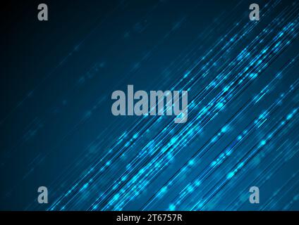 Tech geometric shiny sparkling blue abstract vector background Stock Vector