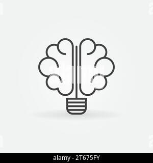 Icon of Brainstorm. Thin line design. Vector illustration Stock Vector ...