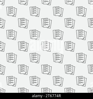 To do list vector linear seamless pattern or background Stock Vector