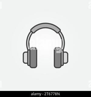 On-Ear Headphones vector concept icon or symbol Stock Vector