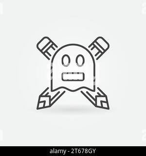 Ghostwriter concept icon or symbol in thin line style Stock Vector