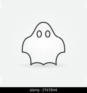 Ghost vector icon - vector thin line symbol or logo element Stock Vector