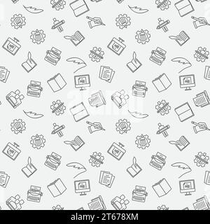 Writer vector minimal Seamless Pattern or background Stock Vector