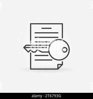 Keyword research line icon. Vector keywording symbol or logo element in thin line style Stock Vector