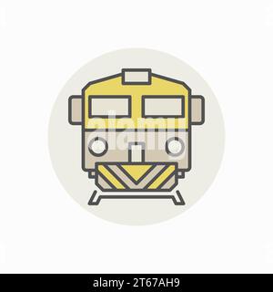 Colorful freight train icon - vector creative sign or design element Stock Vector