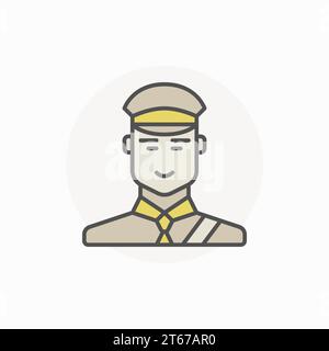 Customs inspector or officer icon - vector colorful sign or design element Stock Vector
