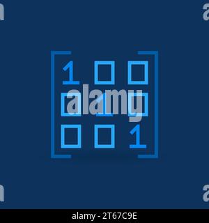 Matrix mathematics concept flat icon or symbol Stock Vector