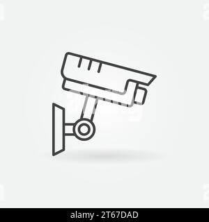 CCTV outline icon. Vector security camera concept symbol in thin line style Stock Vector