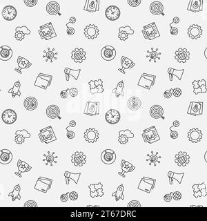 Startup minimal vector seamless pattern or background Stock Vector