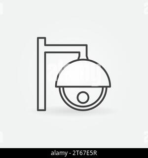 CCTV camera line icon. Video monitoring concept symbol Stock Vector