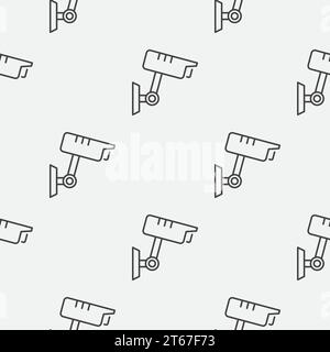 CCTV video security cameras simple seamless pattern or texture Stock Vector