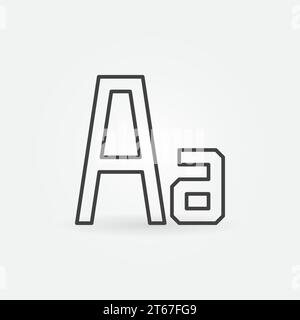 Font vector minimal icon or symbol in thin line style Stock Vector