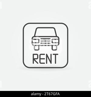 Rent a car Simple vector icon. Illustration symbol design template for ...