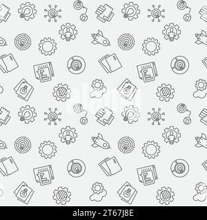Startup minimal vector seamless pattern or background Stock Vector