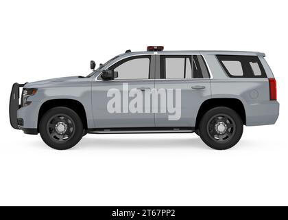 Police Car Isolated Stock Photo