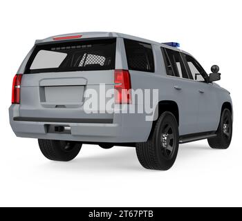 Police Car Isolated Stock Photo