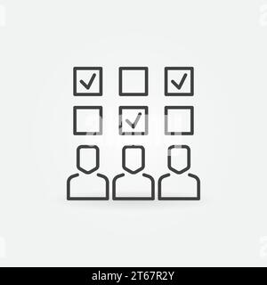 Survey vector concept icon or symbol in thin line style Stock Vector
