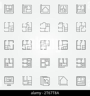 Apartment plans, floor and house room layout, vector home floorplan ...