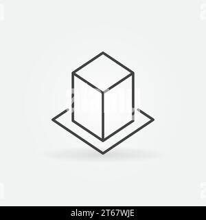 AR simple concept icon. Vector augmented reality symbol or logo element in thin line style Stock Vector