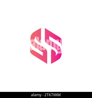 SS Logo Simple and clean design Stock Vector