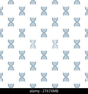 Deoxyribonucleic acid vector seamless pattern made with blue DNA icon Stock Vector