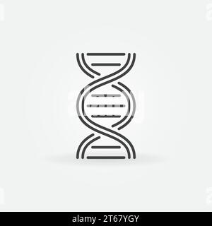 DNA structure vector icon or logo in thin line style Stock Vector
