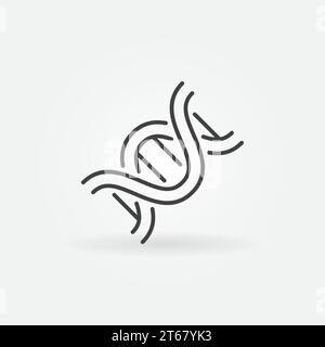 DNA strand vector concept icon or symbol in thin line style Stock Vector