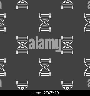 DNA concept geometric dark seamless pattern or background Stock Vector