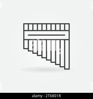 Antara vector musical instrument concept icon or design element in thin line style Stock Vector