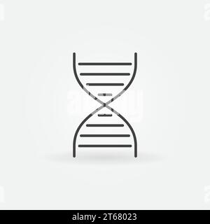 Dna spiral vector icon or symbol in thin line style Stock Vector