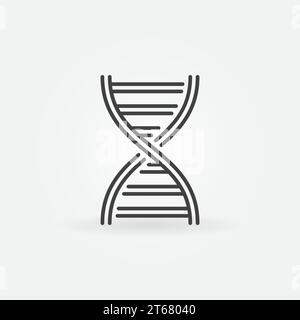 Vector DNA spiral outline concept icon or symbol Stock Vector